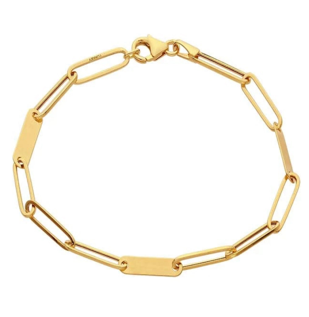 Cable and Bar Bracelet