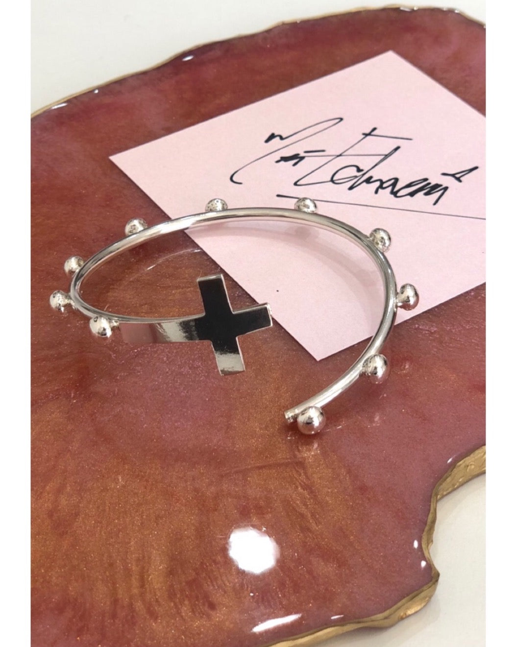 Brazalete Rosario delgado (por pedido )