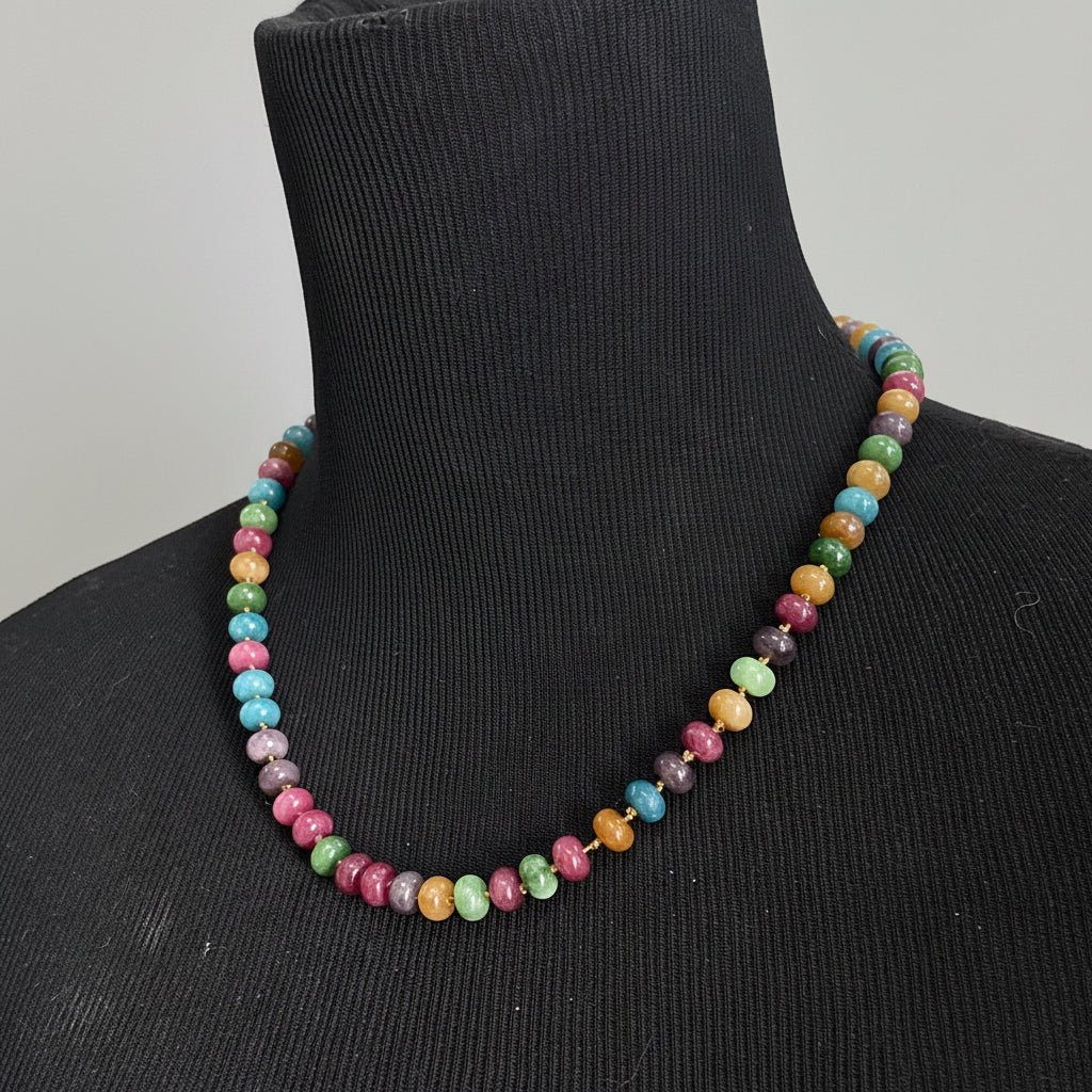 Natural gemstone necklace