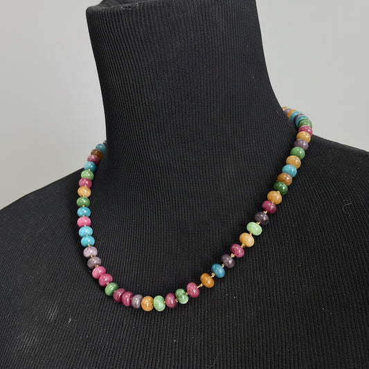 Natural gemstone necklace