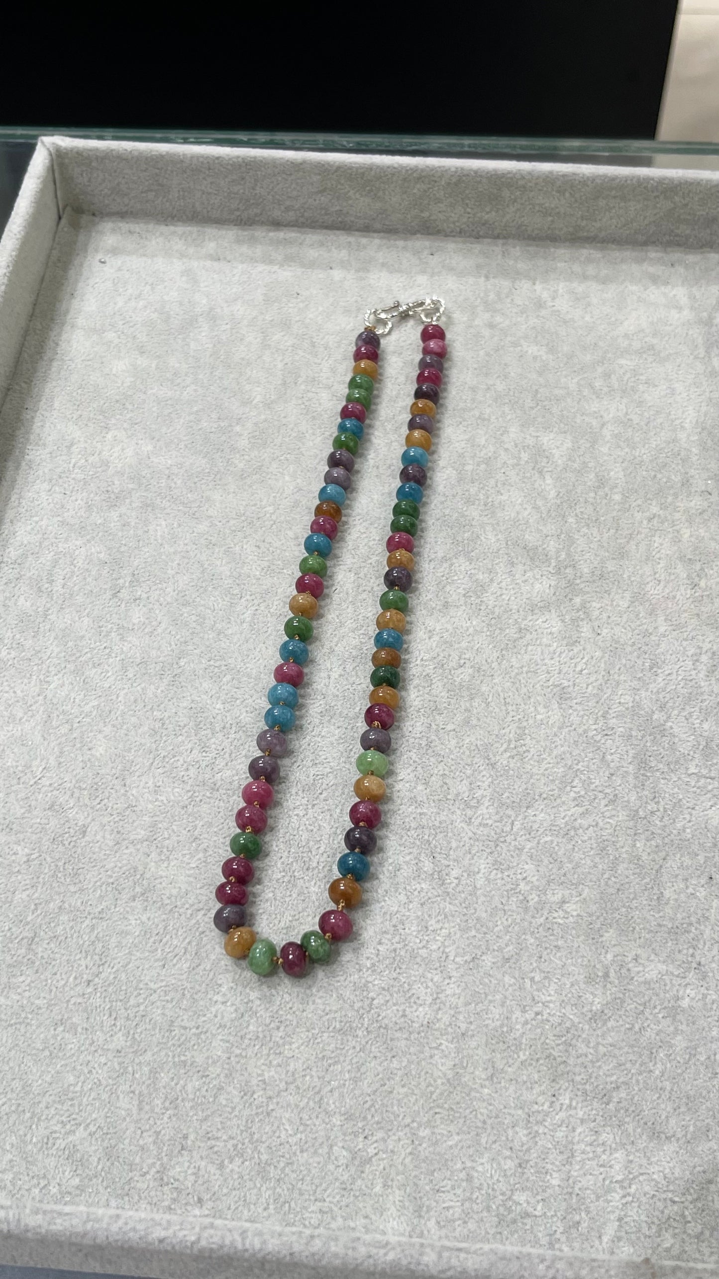 Natural gemstone necklace