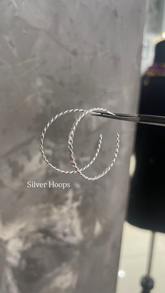 Silver Hoops