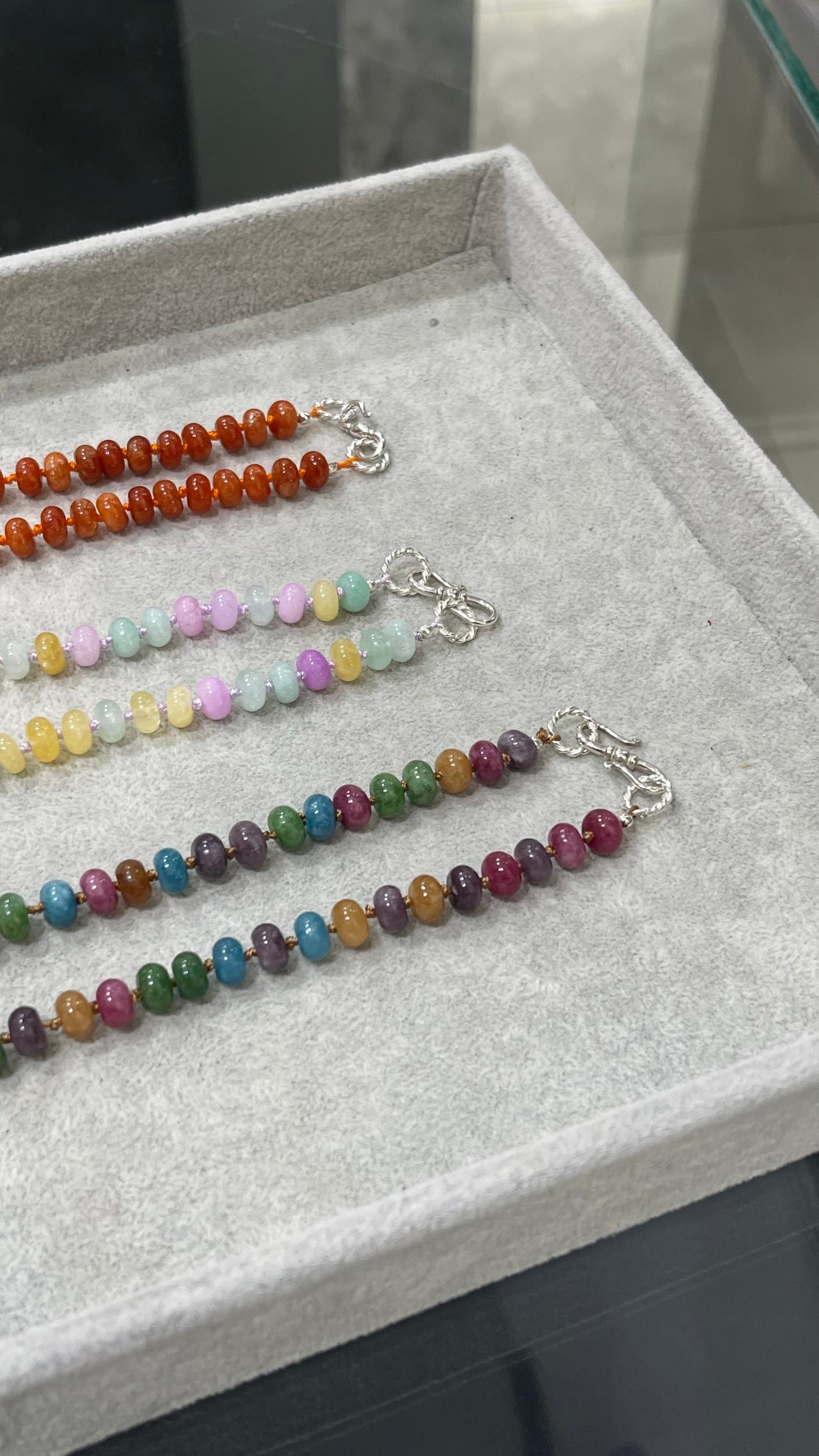 Natural gemstone necklace