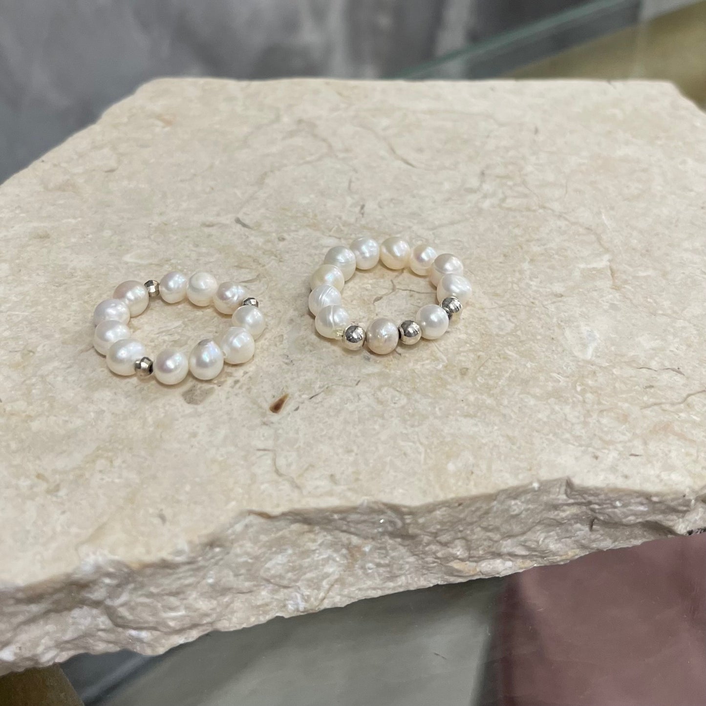 Elastic Pearls Rings