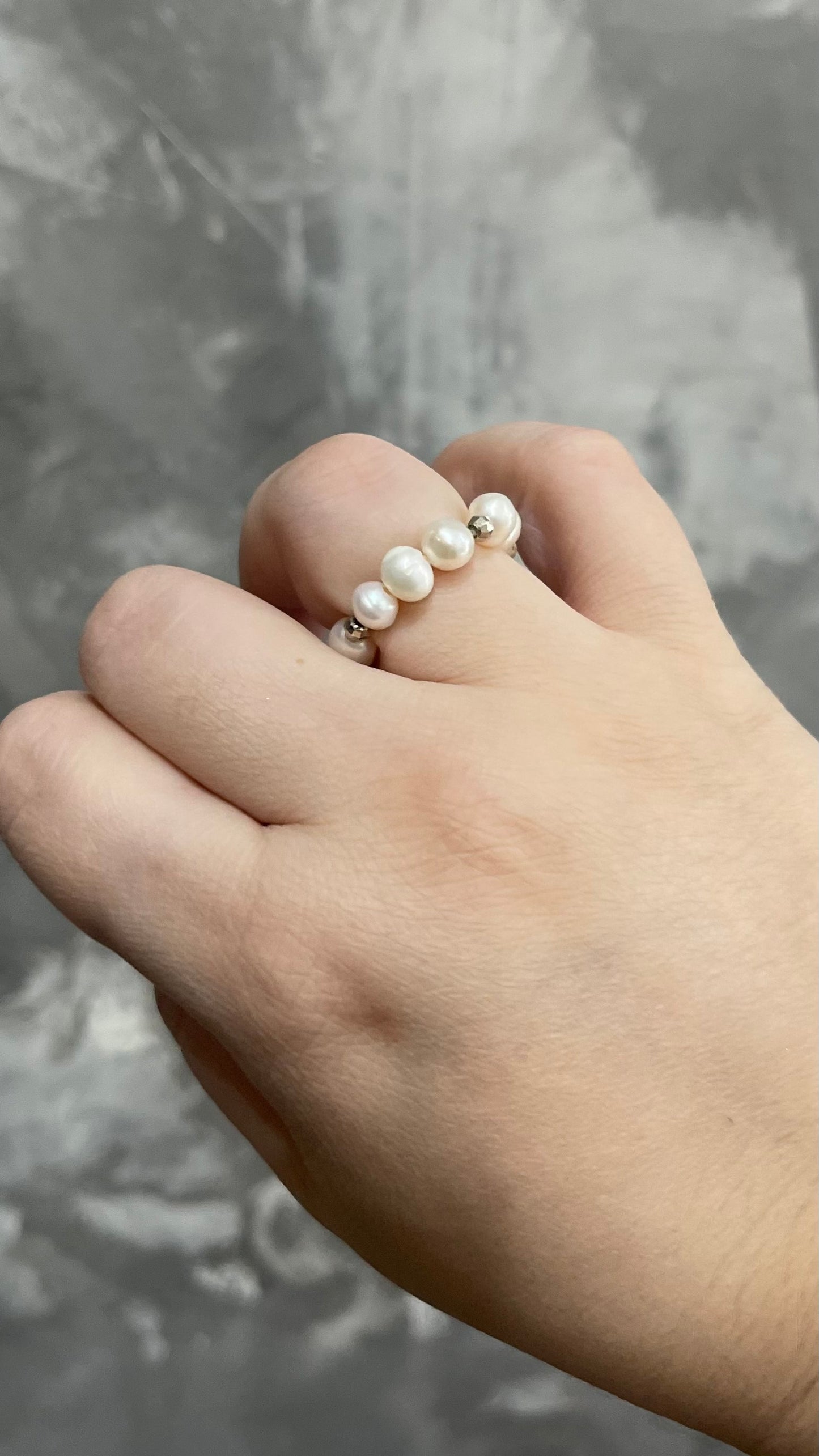 Elastic Pearls Rings