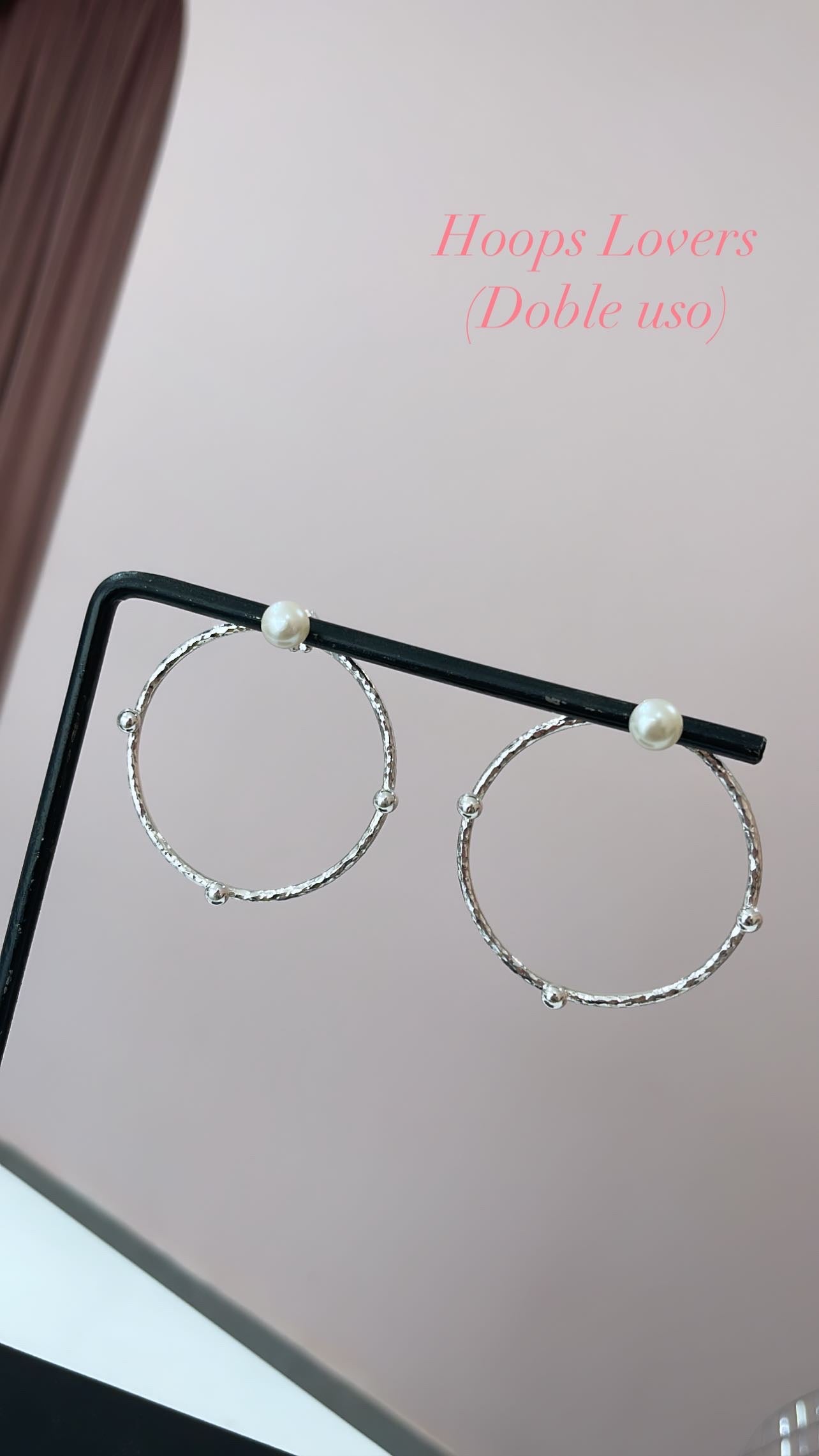 Pearls Hoops (Pre order)